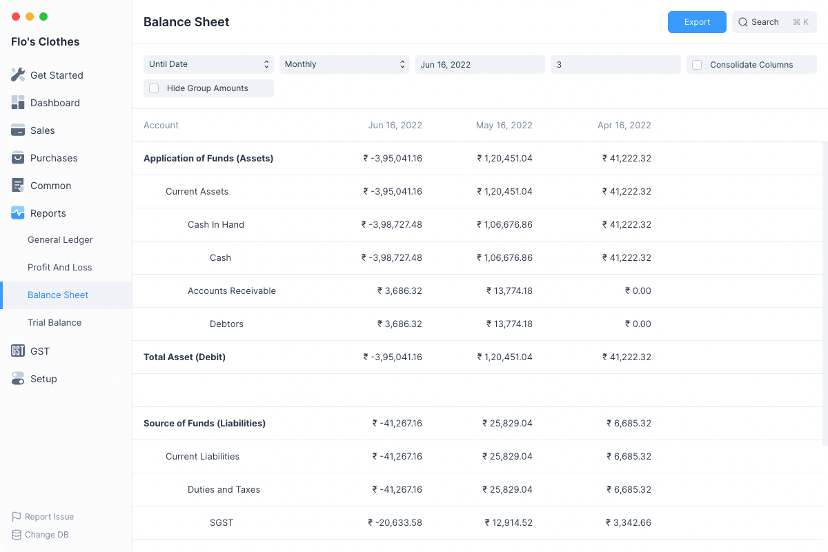 Balance Sheet
