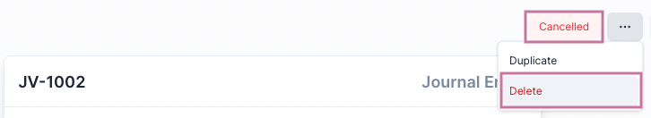 Cancel and Delete