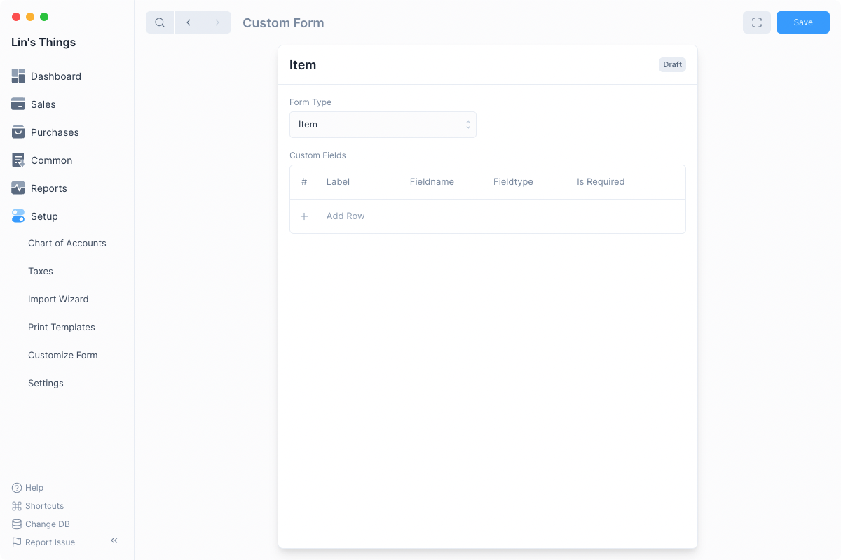 Custom Form
