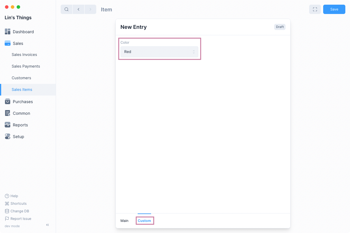 Customized Form