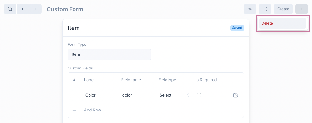 Delete Customizations