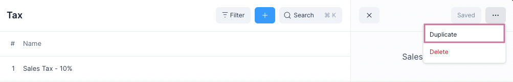 Duplicate Button