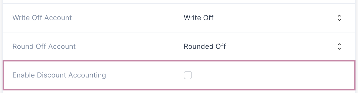 Enable Discount Accounting