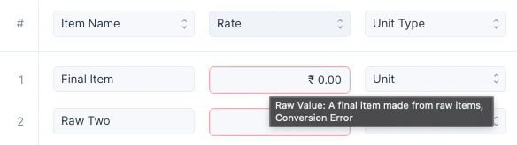 Conversion Error