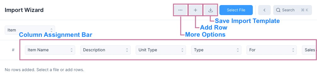 Import Wizard Controls