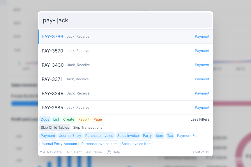 Purchase Invoices for Jacket