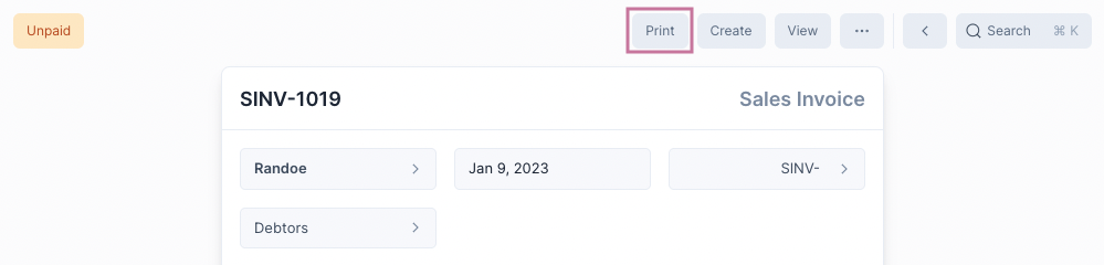Print Button