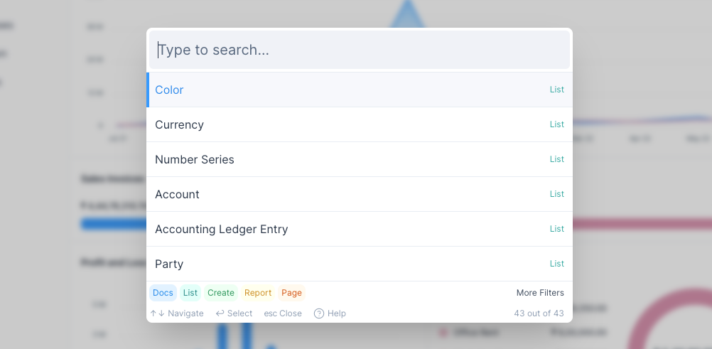 Quick Search Dialog