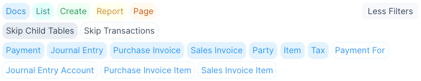 Quick Search Filters