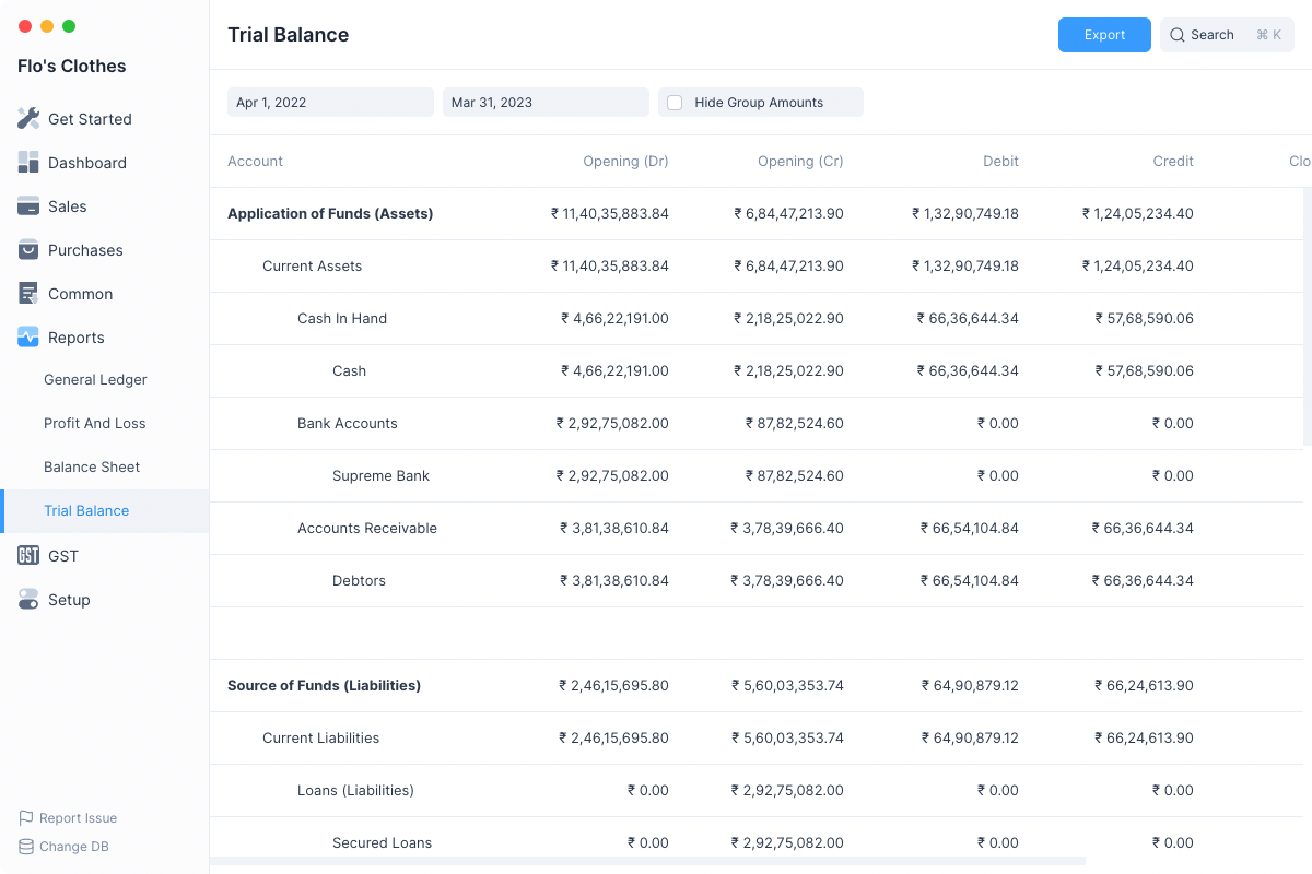 Trial Balance